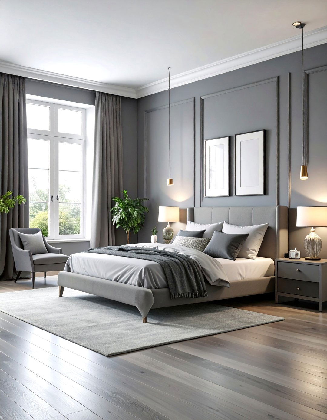 Monochrome Chanel Bedroom with Silver Details - 25 Chanel Bedroom Ideas