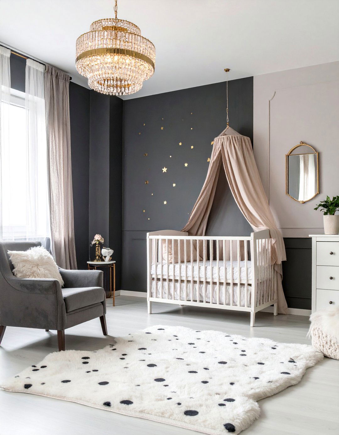 Monochrome Glam Baby Girl Nursery - 25 Baby Girl Nursery Ideas