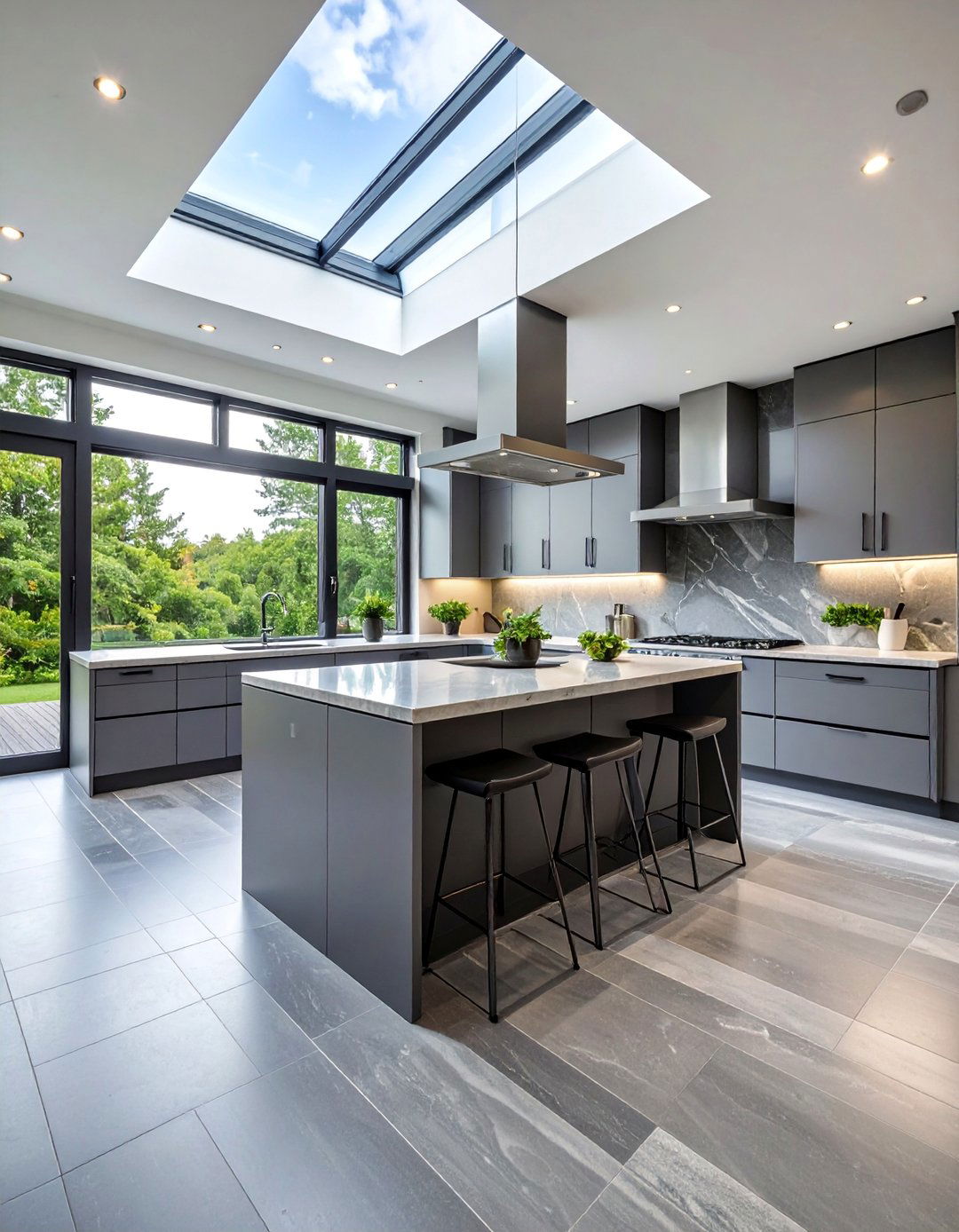 Monochrome Grey L Shaped Kitchen - 25 l shaped kitchen ideas
