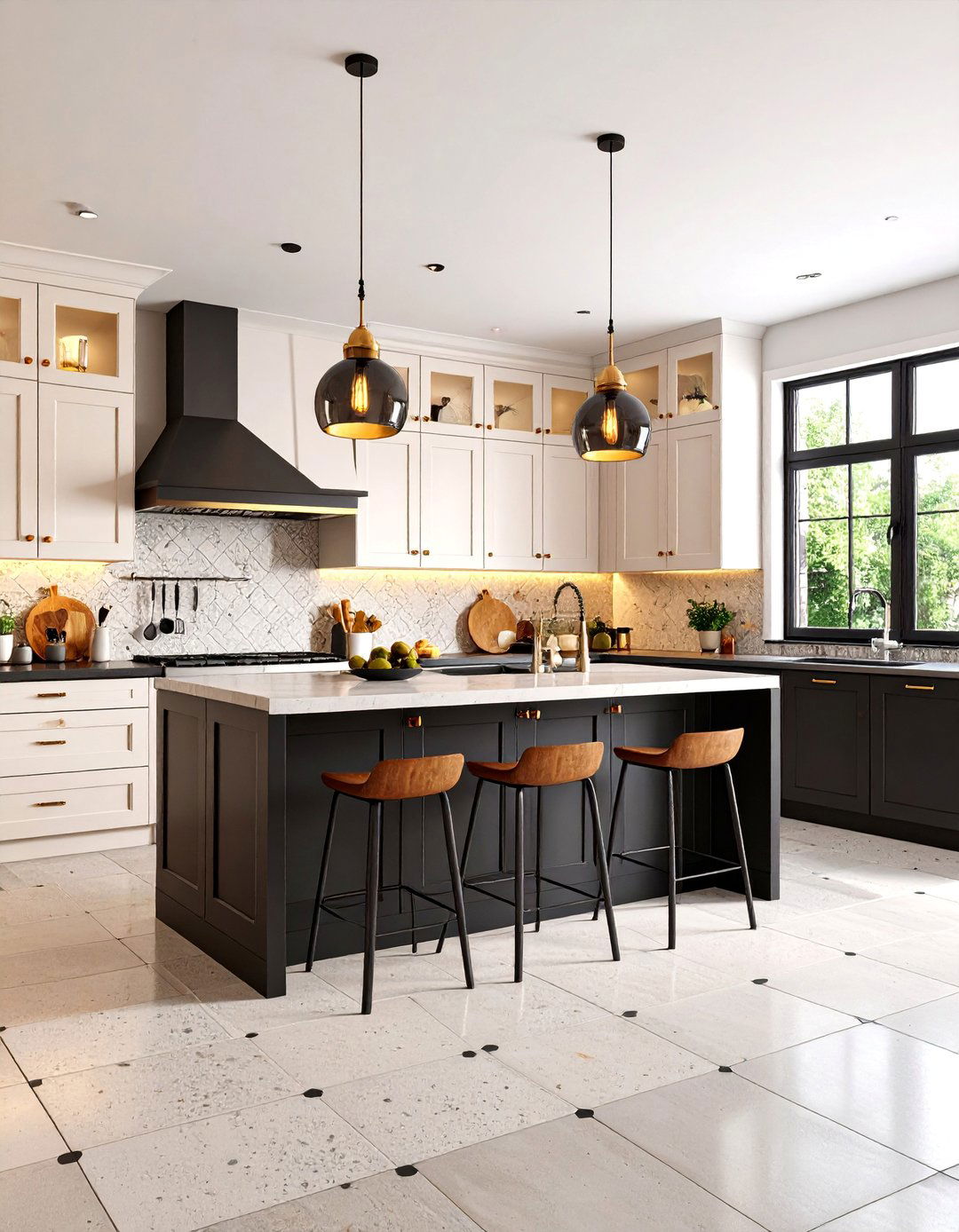 Monochrome Off white and Black Off white Kitchen Cabinets - 25 Off-white Kitchen Cabinets