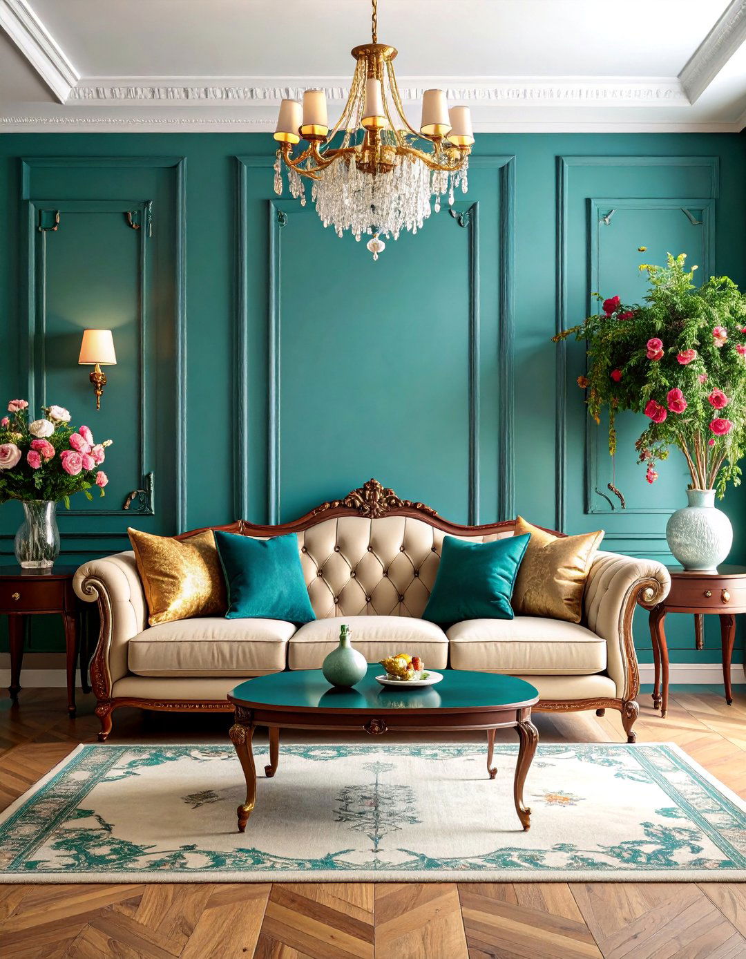 Monogrammed Classic Living Room - 25 Preppy Living Room Ideas