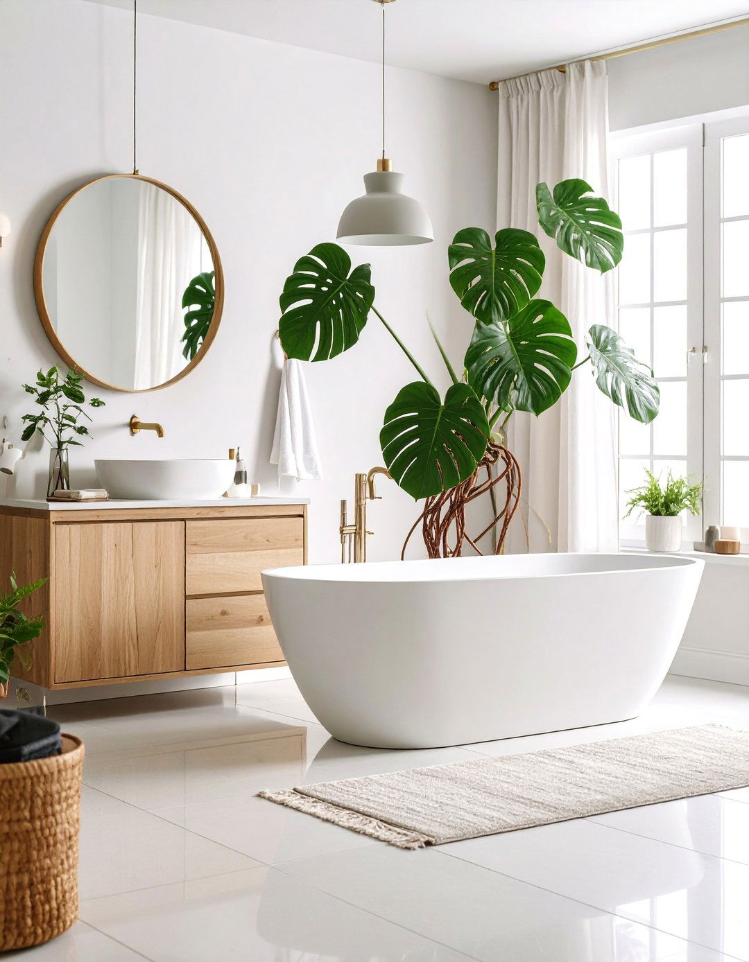 Monstera Deliciosa Swiss Cheese Plant - 25 Best Plants for Bathroom