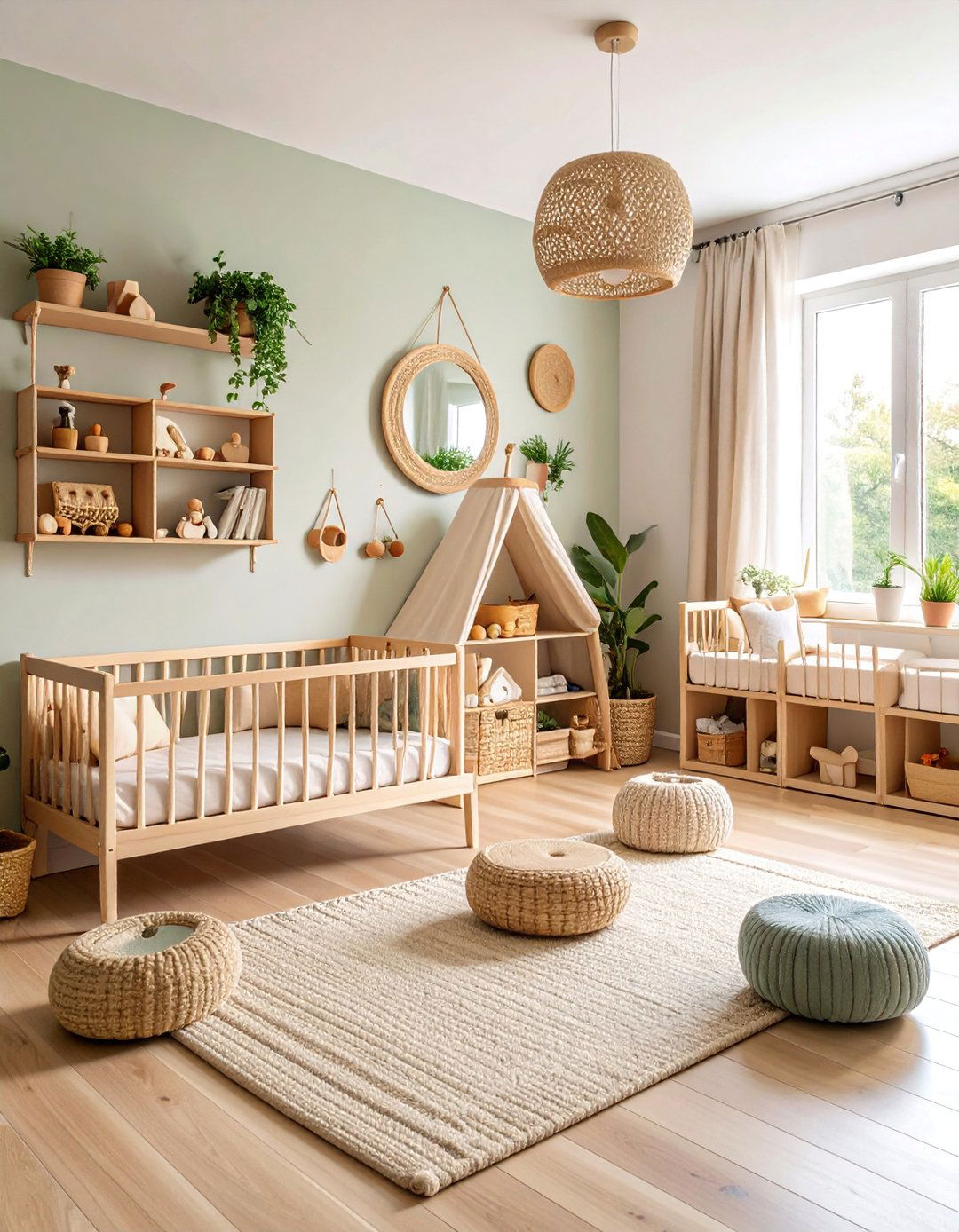 Montessori Inspired Natural Nursery - 25 Boho Nursery Ideas