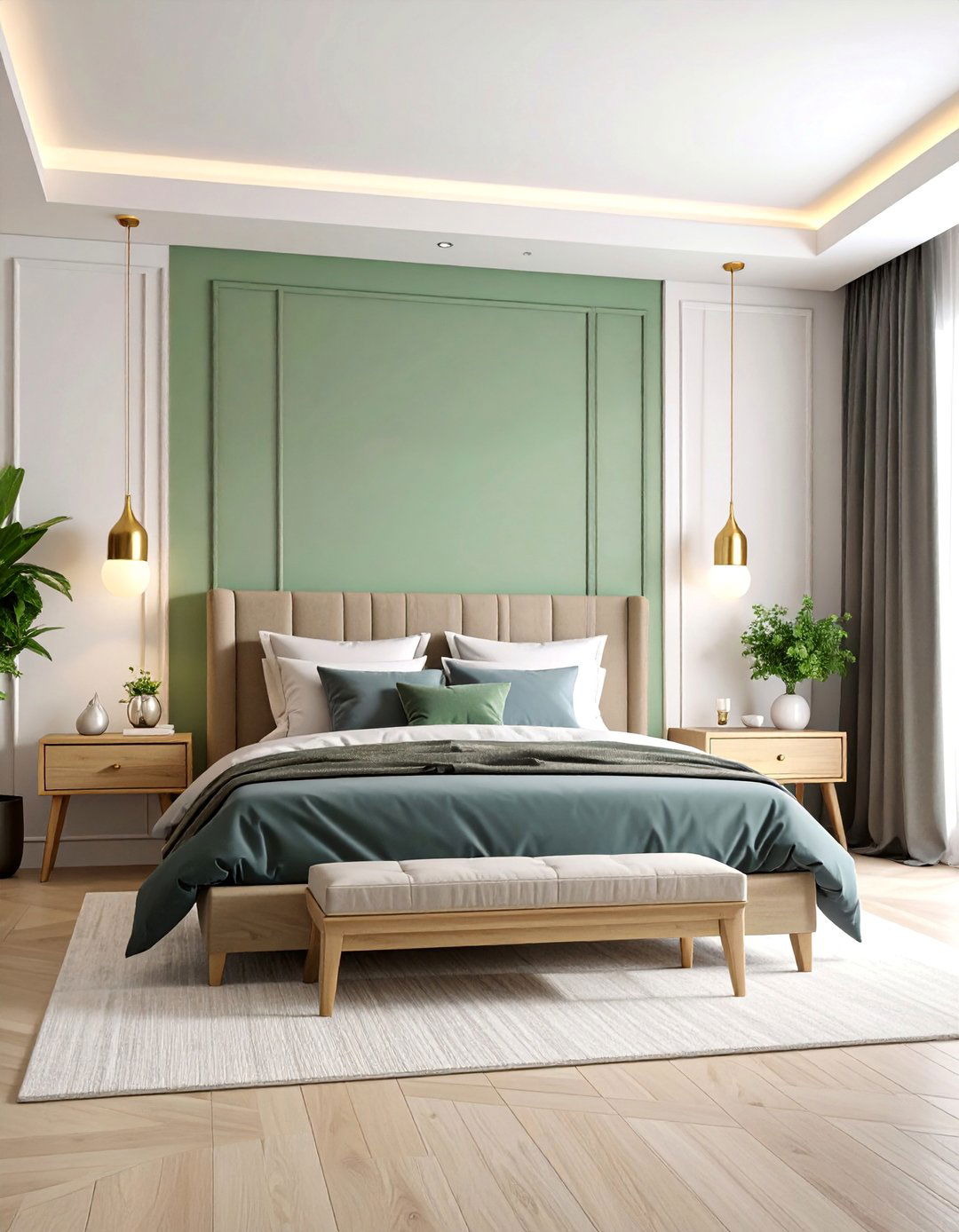 Moody Charcoal Limewash Accent Wall Bedroom - 25 Limewash Bedroom Ideas