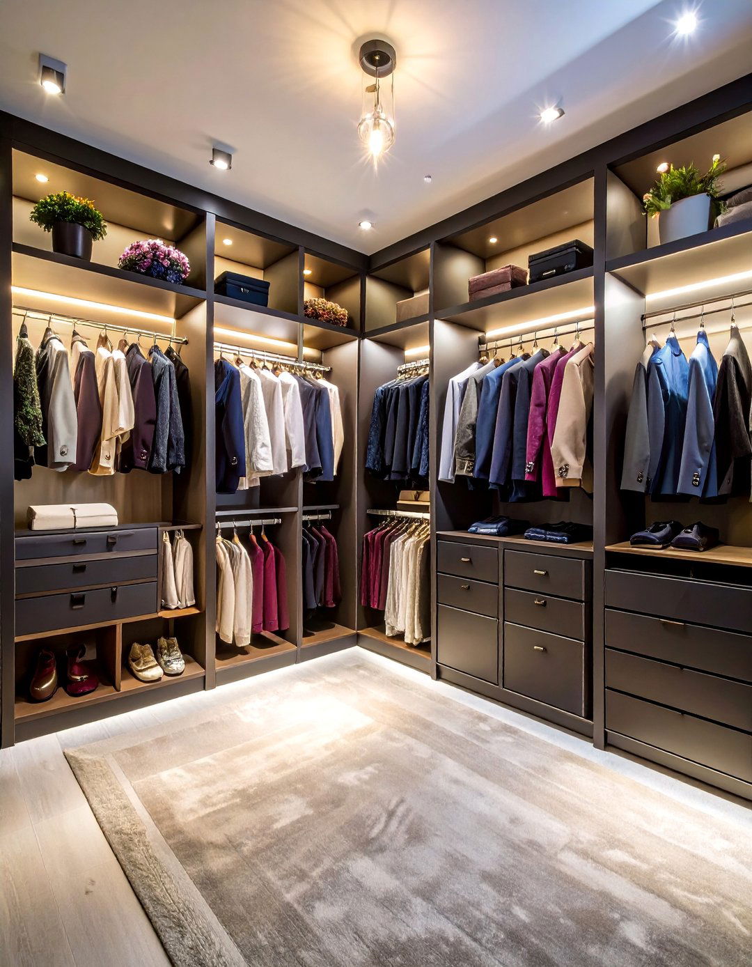 Moody Dark Floral Sophistication - 25 Closet Wallpaper Ideas