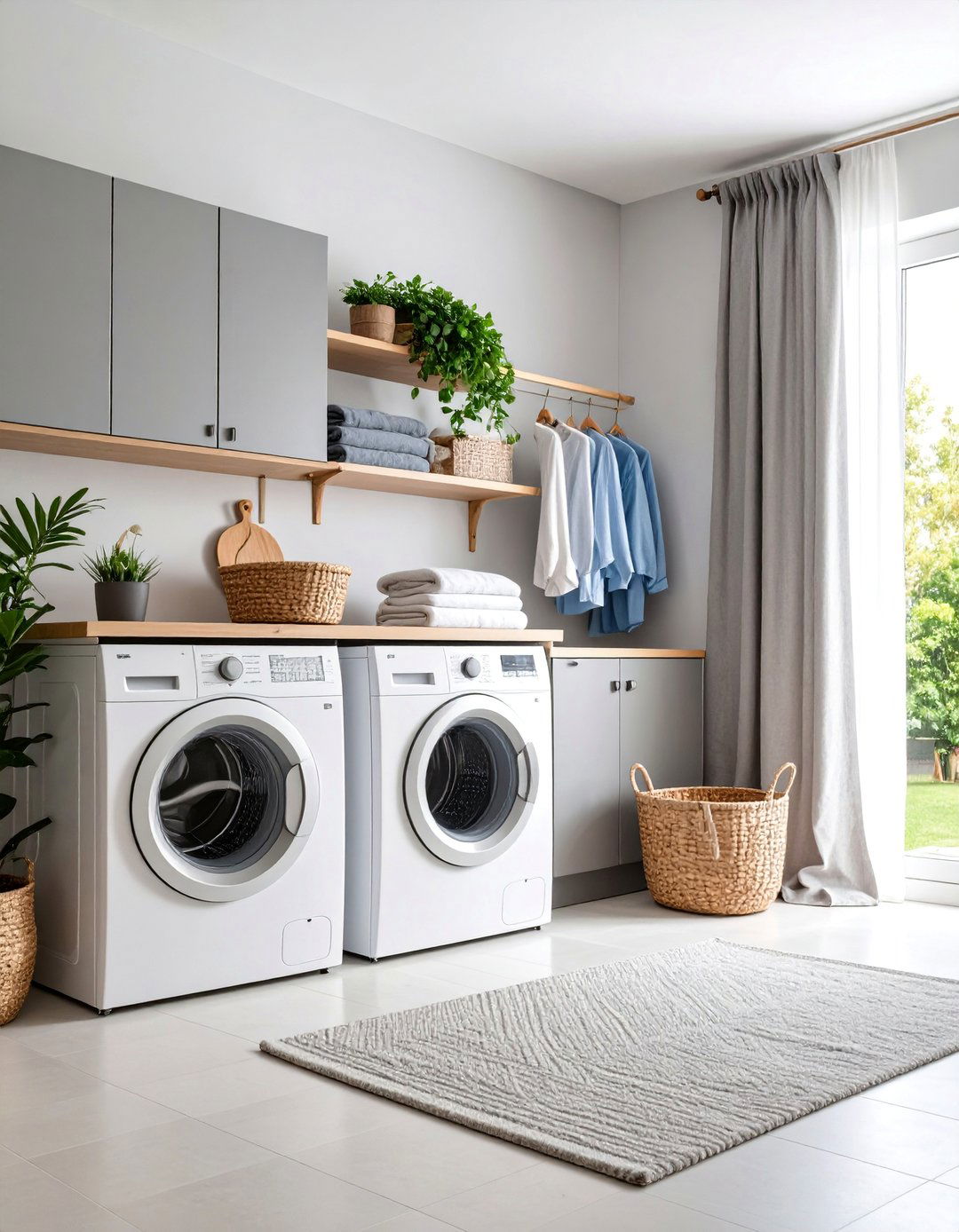 Moody Gray Scandinavian Laundry Room - 25 dark & moody laundry room ideas