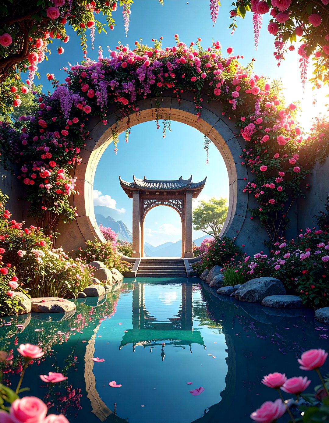 Moon Gate Entry Garden Focal Point - 25 Garden Focal Point Ideas