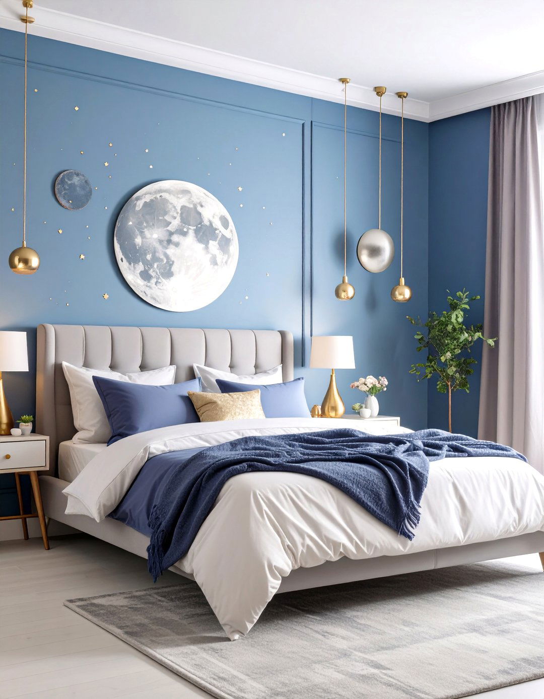 Moon Phase Wall Art Bedroom - 25 Hippie Bedroom Ideas
