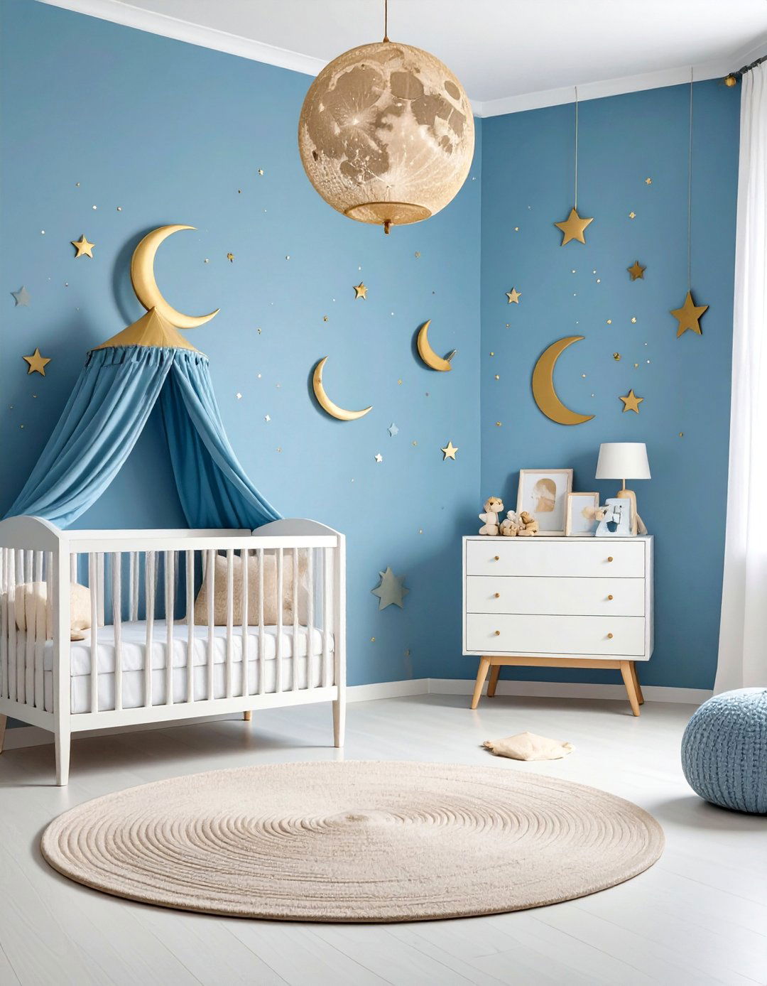 Moon and Stars Vintage Nursery - 25 Space-themed Nursery Ideas