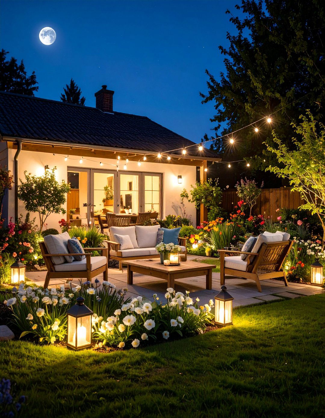 Moonlight Garden Nighttime Retreat - 25 Boho Garden Ideas