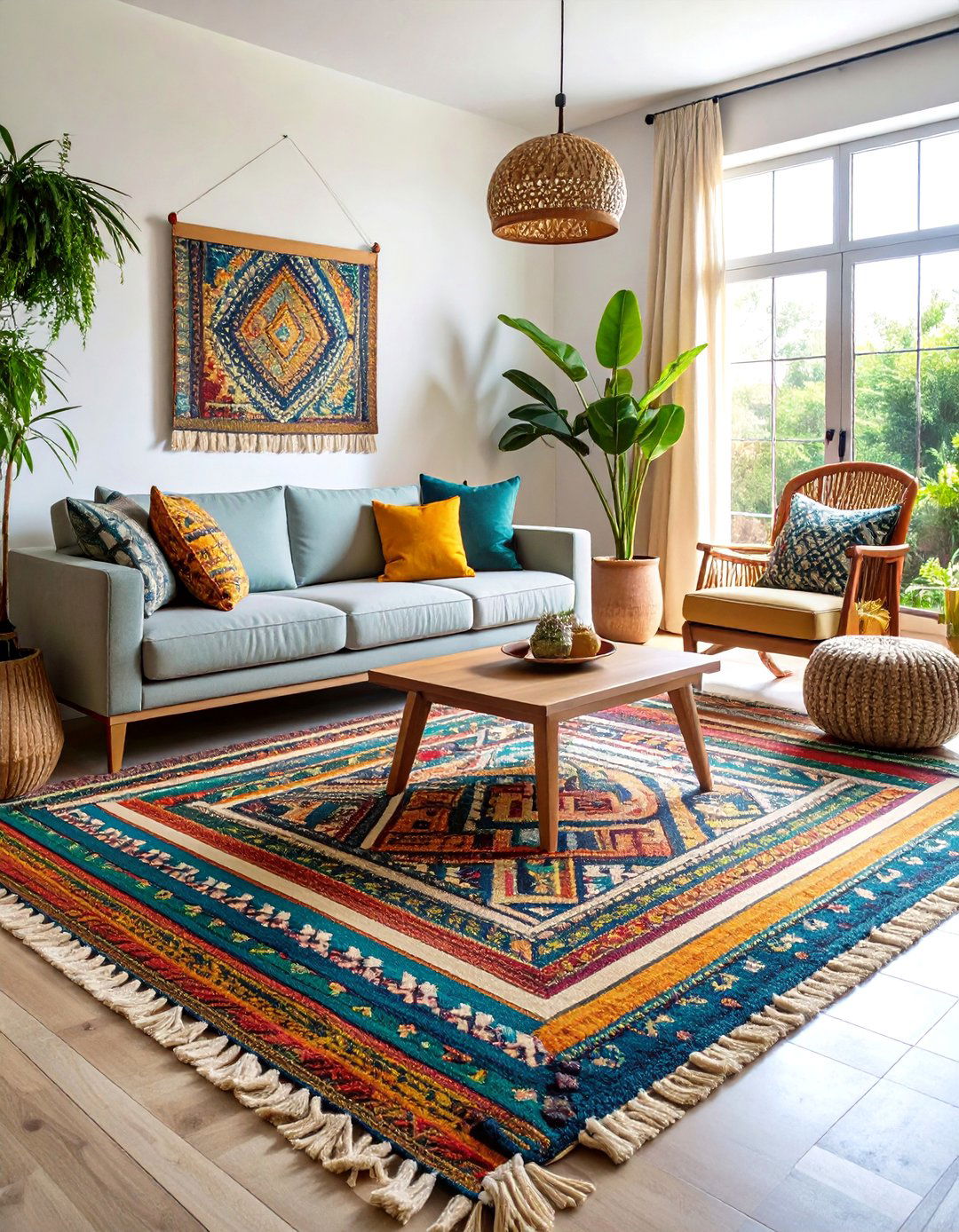 Moroccan Boucherouite Rag Rug Style - 25 Boho Rug Ideas