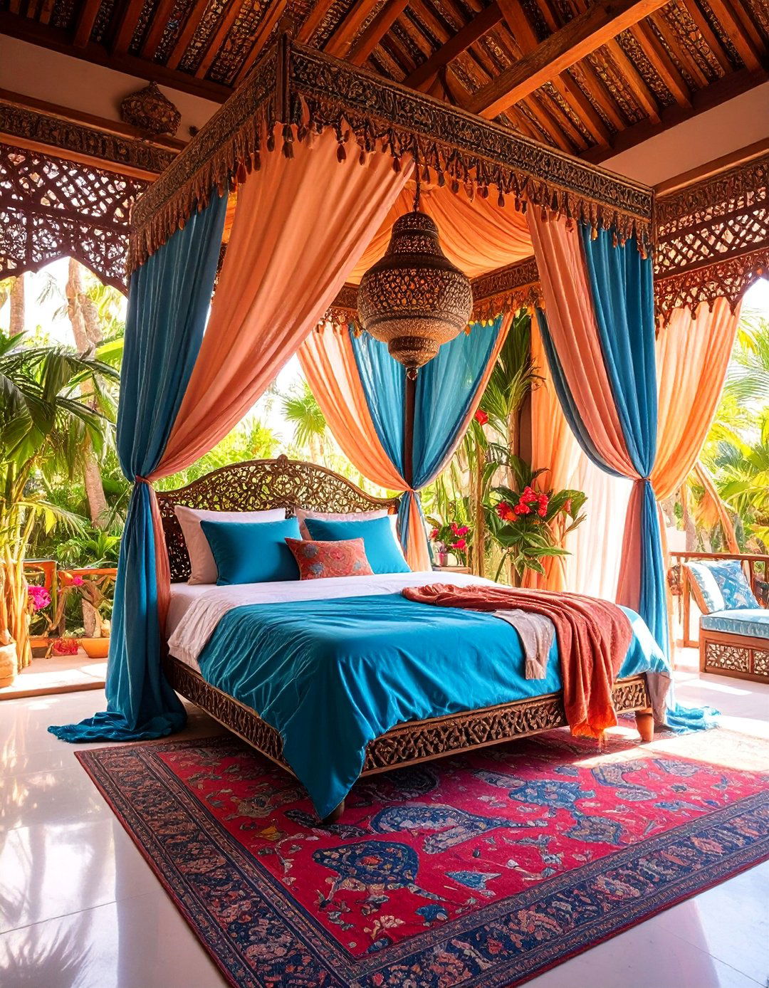 Moroccan Canopy Bed Retreat Design - 25 Moroccan Themed Bedroom Ideas