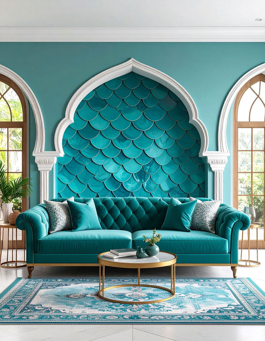 Moroccan Fish Scale Pattern - 25 Fireplace Tile Ideas