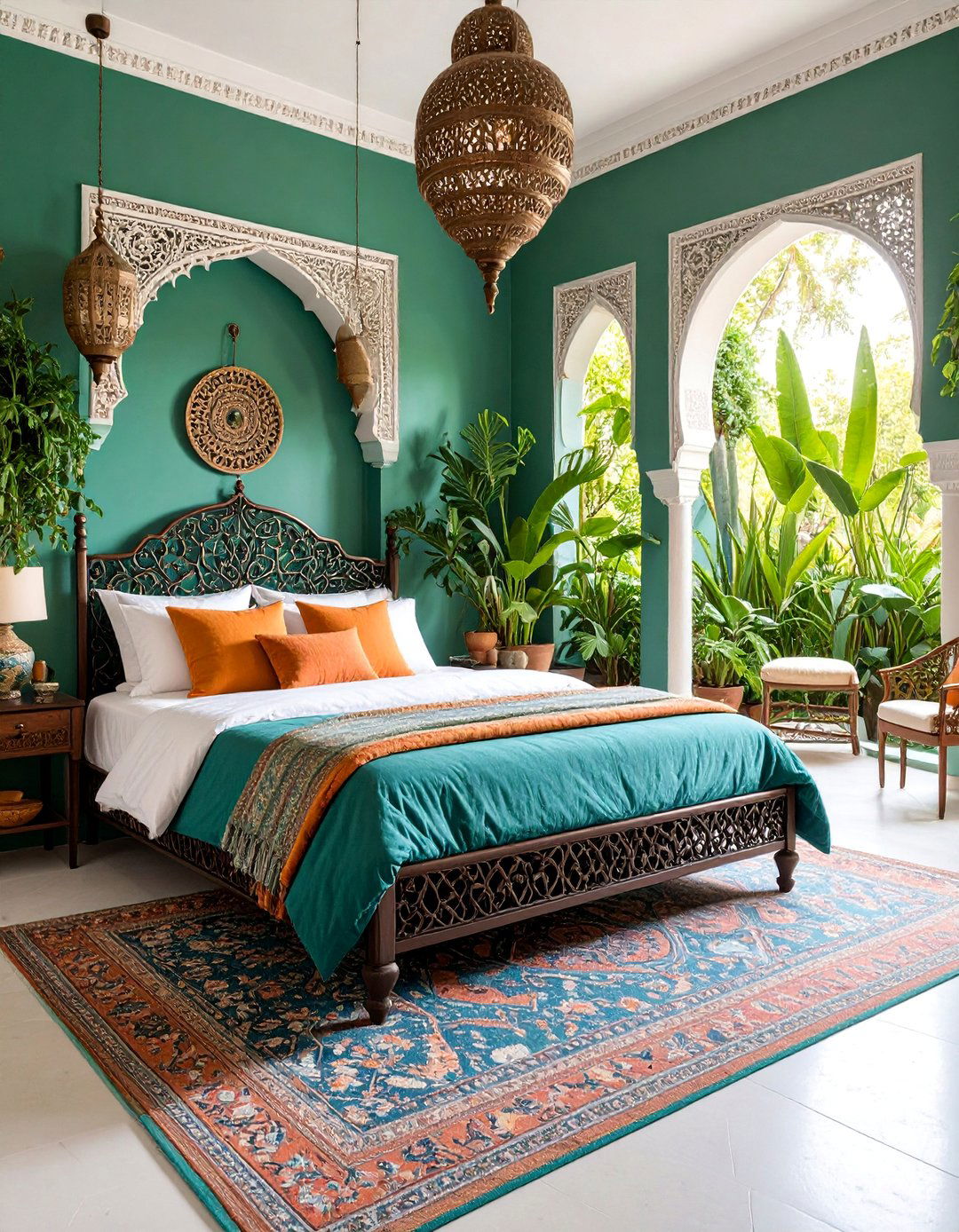 Moroccan Garden Indoor Oasis Bedroom - 25 Moroccan Themed Bedroom Ideas