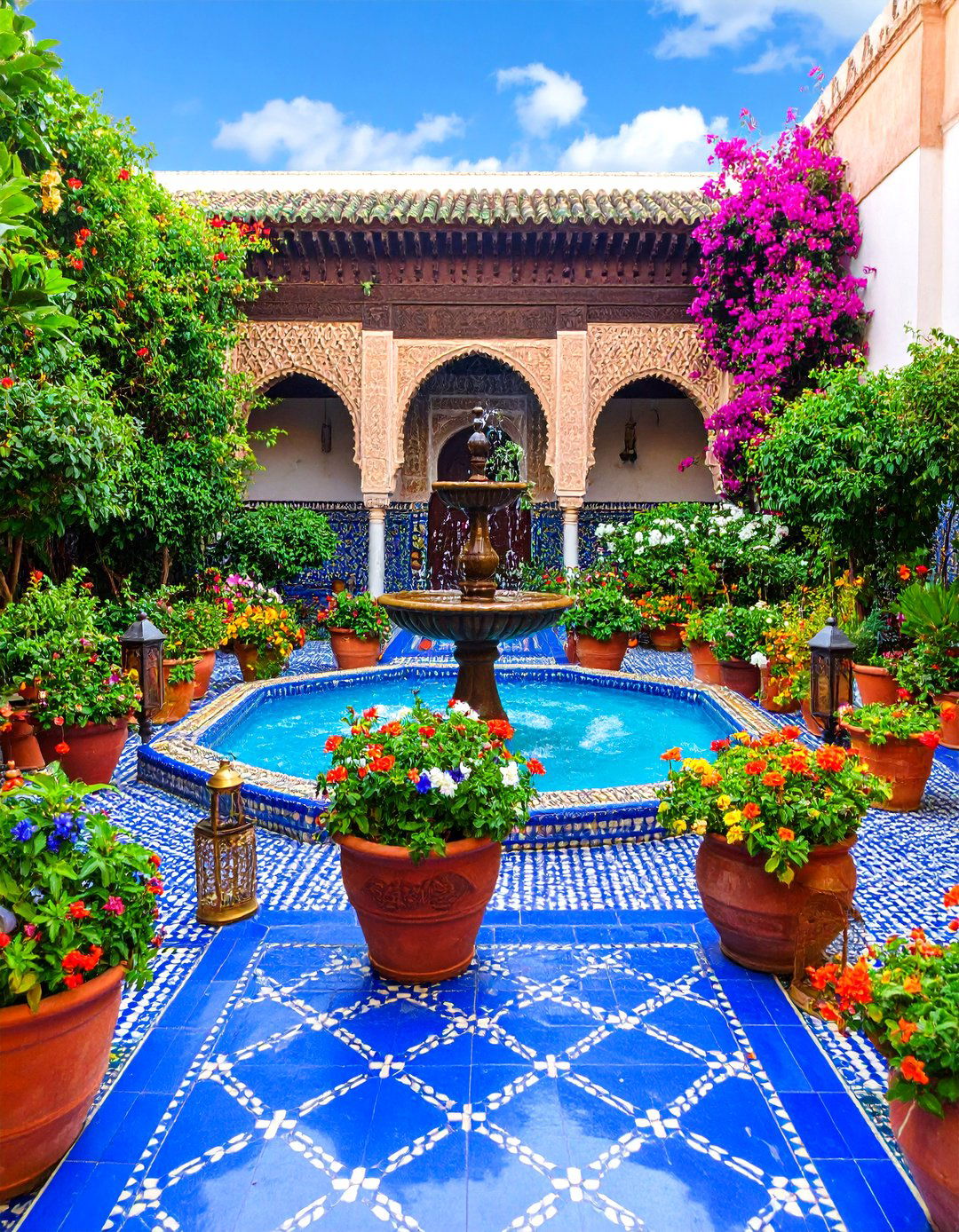 Moroccan Inspired Courtyard Oasis - 25 Boho Garden Ideas