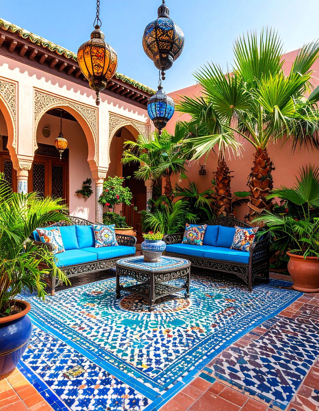 Moroccan Inspired Courtyard Townhouse Patio - 25 townhouse patio ideas