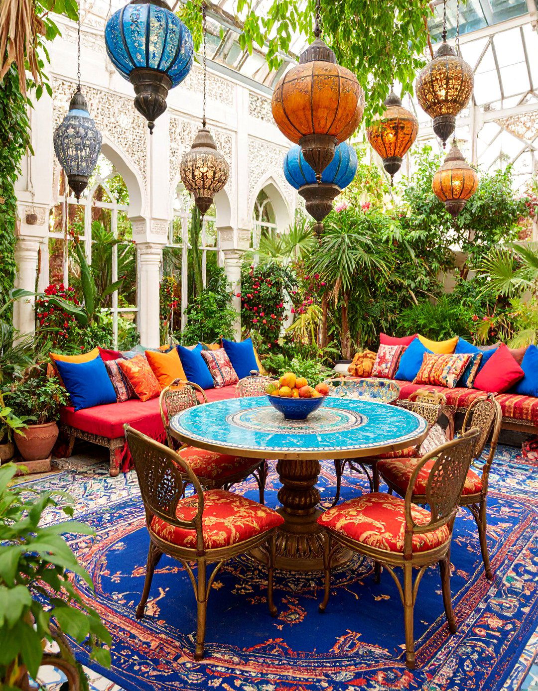 Moroccan Inspired Greenhouse Dining Room - 25 Greenhouse Dining Room Ideas