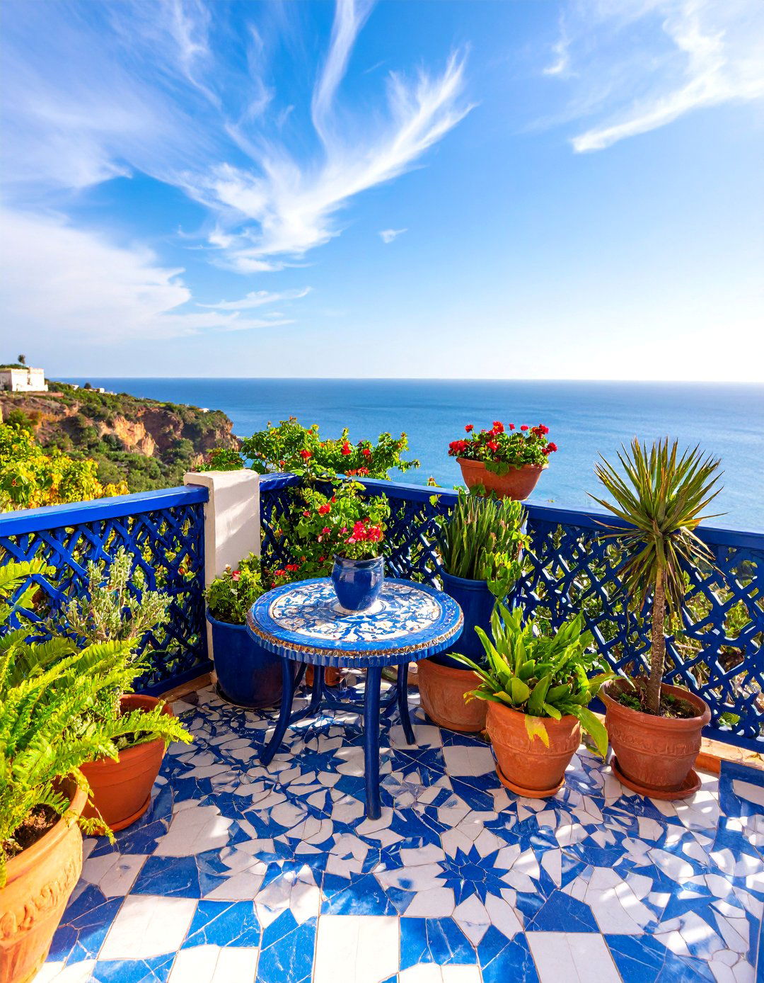 Moroccan Inspired Lattice Pattern Design - 25 Wrought Iron Balcony Railing Design Ideas