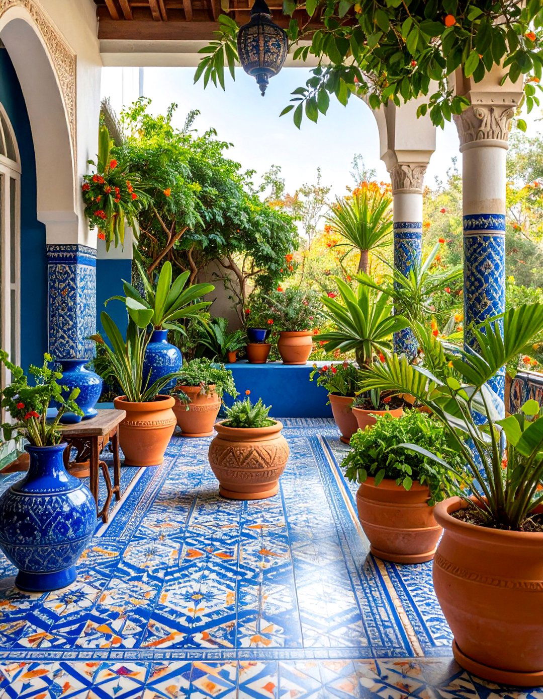 Moroccan Inspired Patterned Tiles - 25 Sunroom Tile Floor Ideas