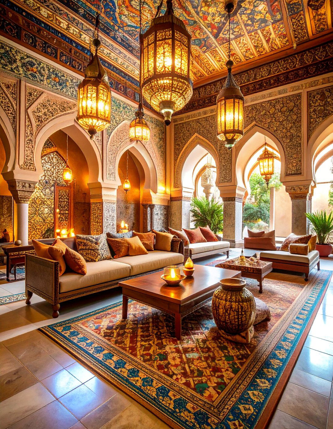 Moroccan Inspired Spa with Rich Jewel Tones - 25 Spa Decor Ideas