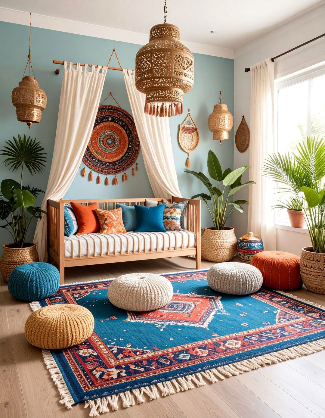 Moroccan Inspired Tapestry Nursery - 25 Boho Nursery Ideas