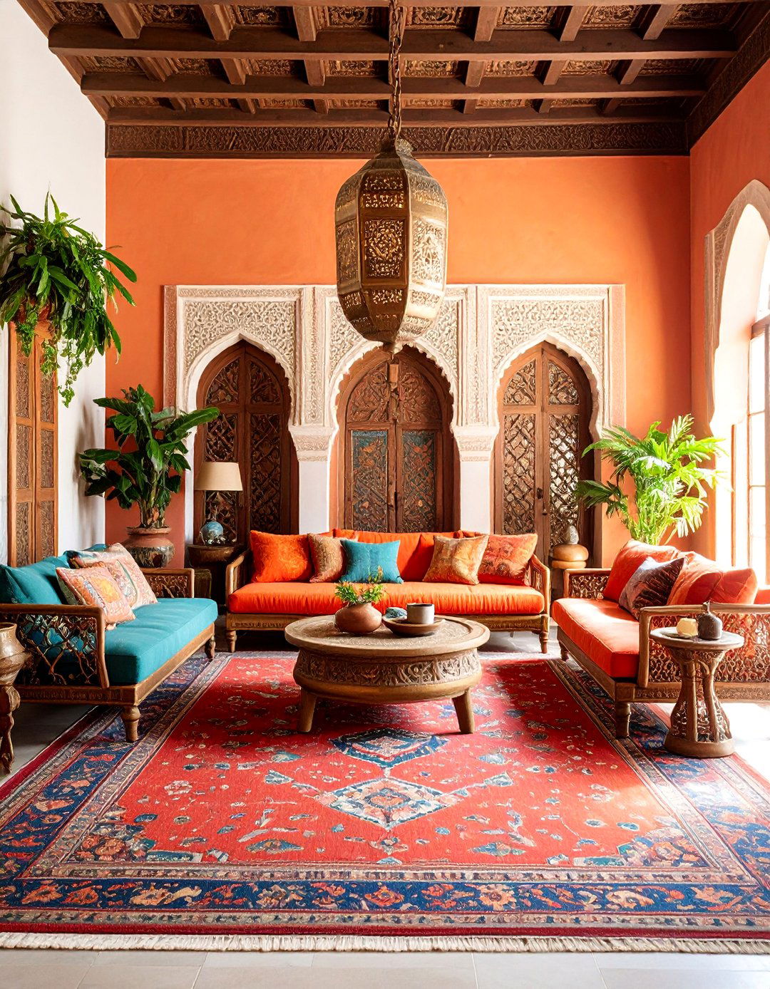 Moroccan Inspired Terracotta Living Room - 25 terracotta living room ideas