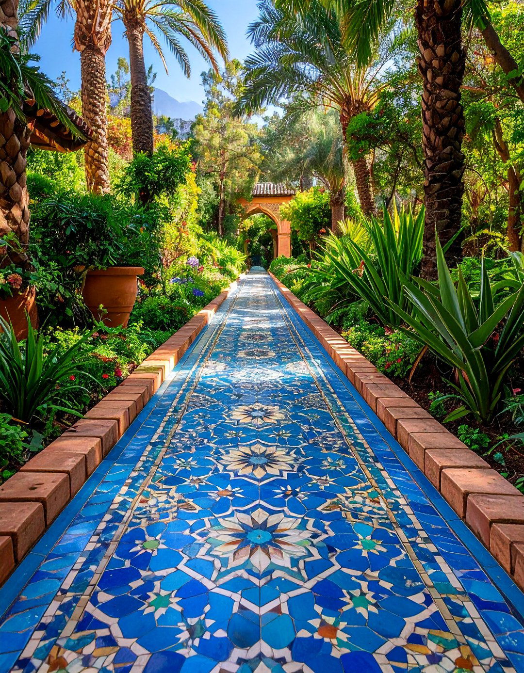 Moroccan Inspired Tile Pattern - 25 Rock Walkway Ideas