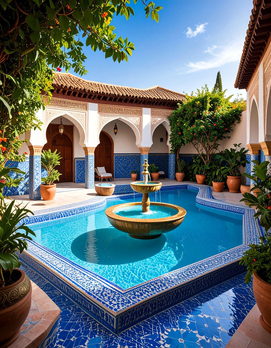 Moroccan Inspired Tile and Textile Design - 25 Outdoor Bathroom Ideas