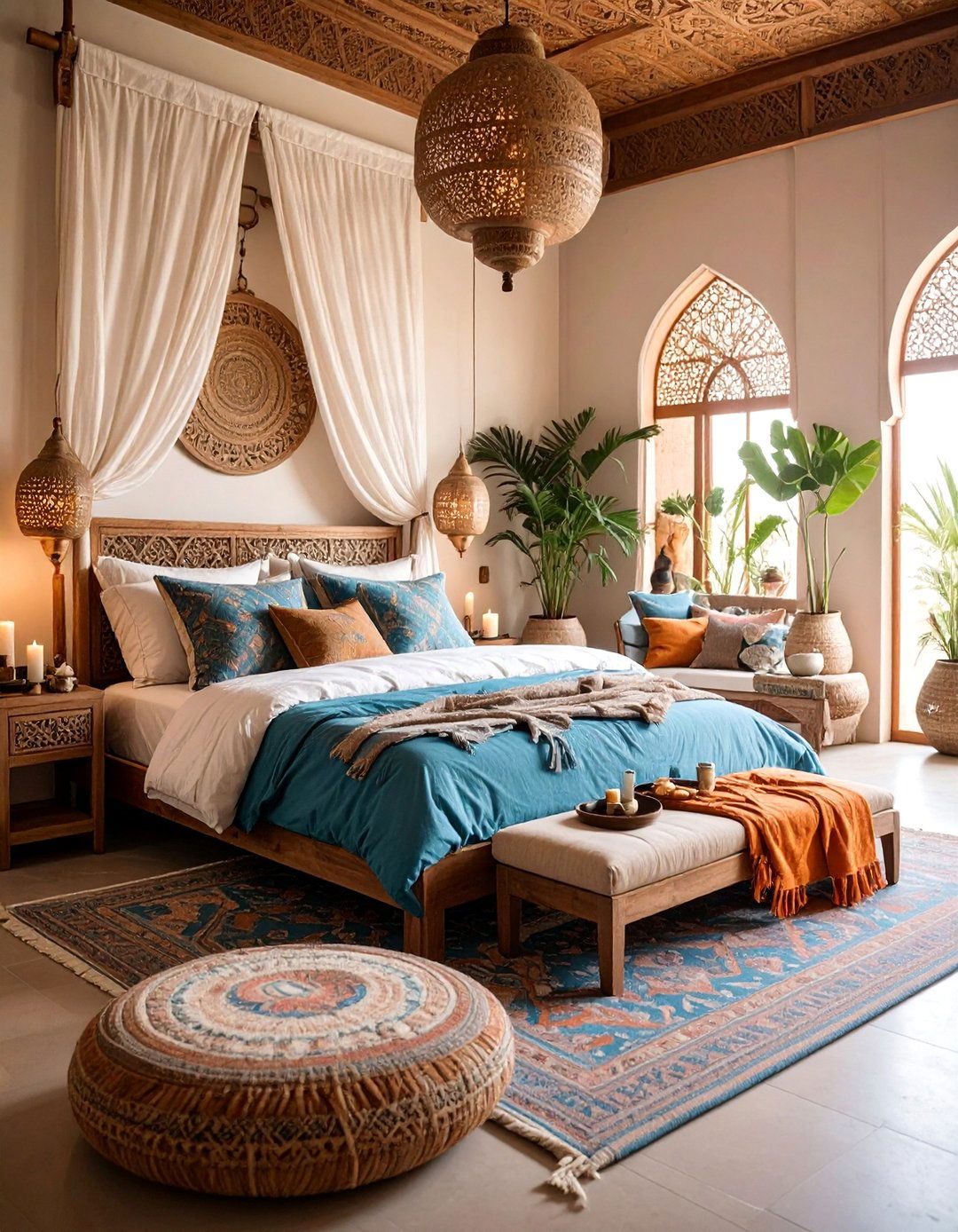 Moroccan Meditation Space Bedroom Design - 25 Moroccan Themed Bedroom Ideas