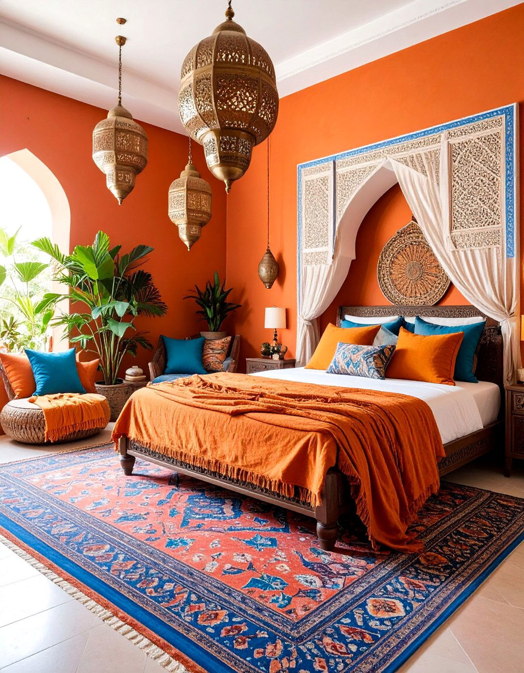 Moroccan Orange Spice Market Theme - 25 Orange Bedroom Ideas