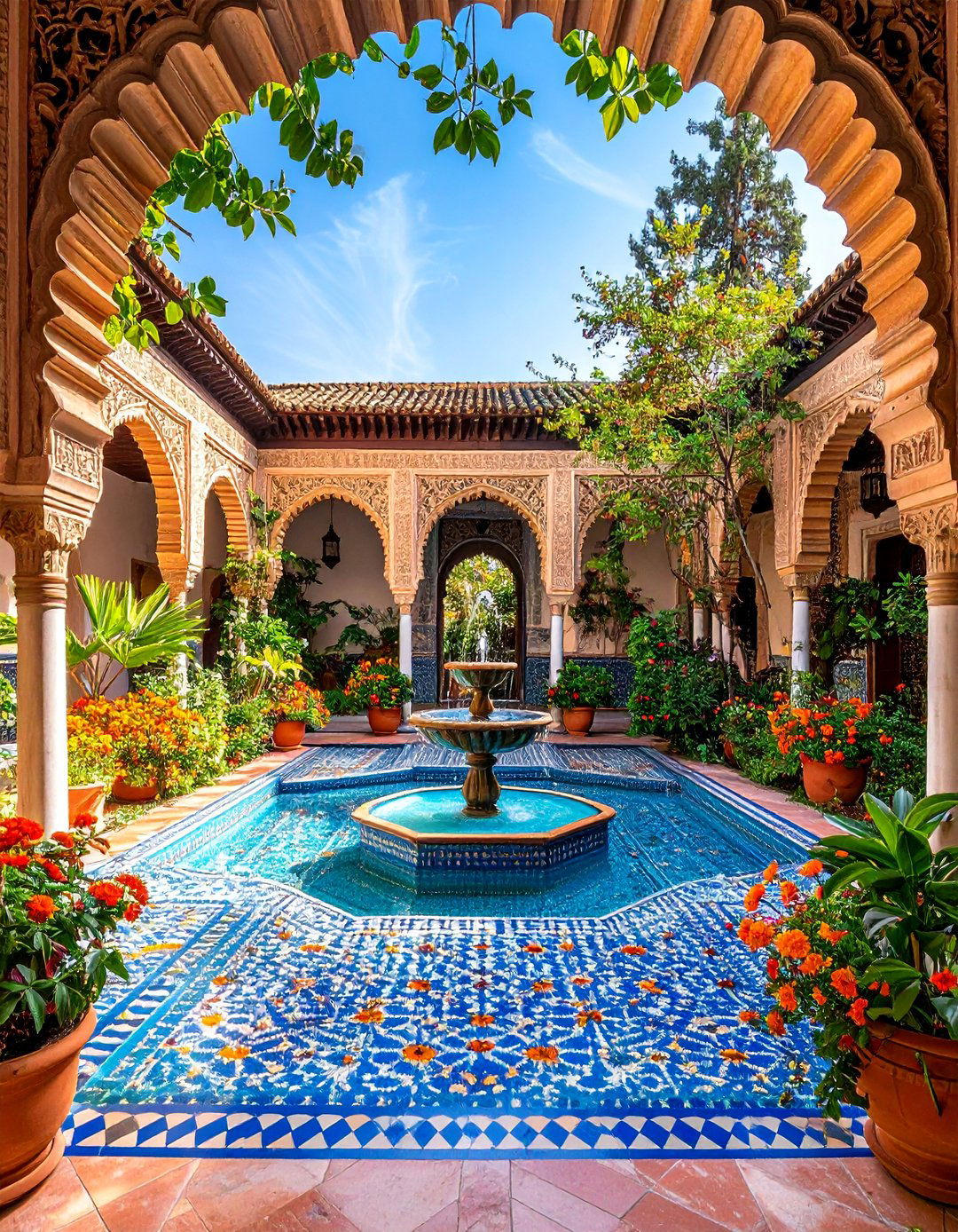 Moroccan Palace Courtyard Greenhouse - 25 Fantasy Greenhouse Ideas