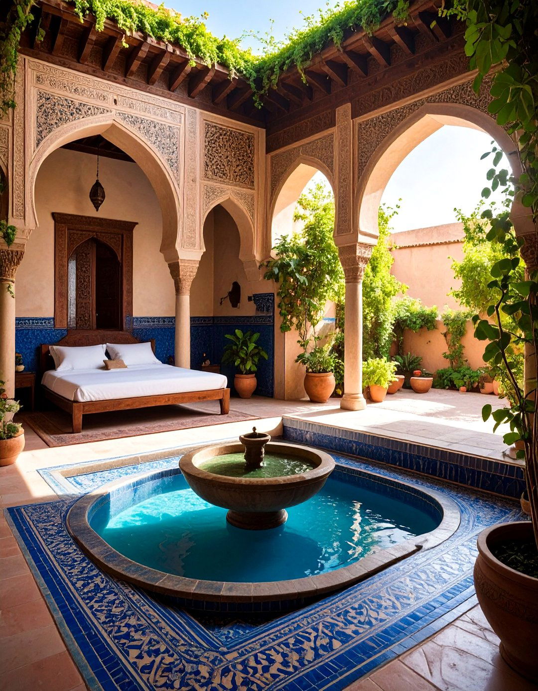 Moroccan Riad Courtyard Bedroom Style - 25 Moroccan Themed Bedroom Ideas