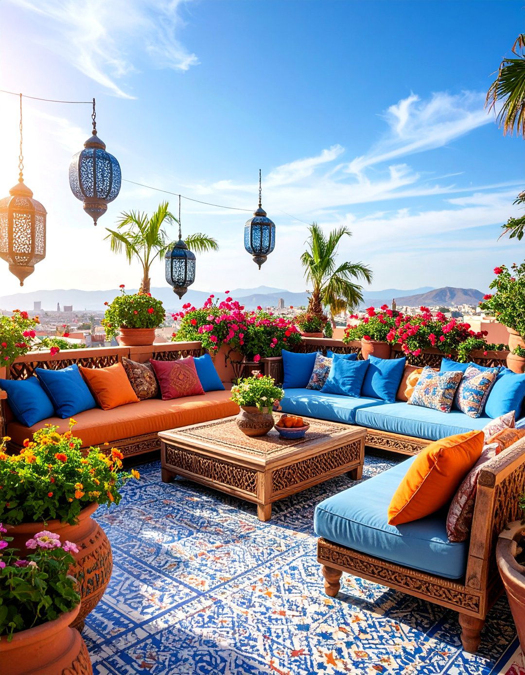 Moroccan Riad Rooftop Paradise - 25 Mediterranean Patio Ideas