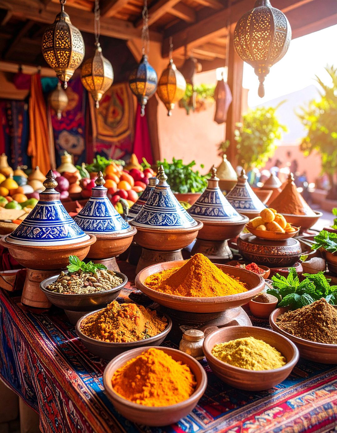 Moroccan Spice Market Buffet with Tagine Station - 25 Wedding Buffet Ideas