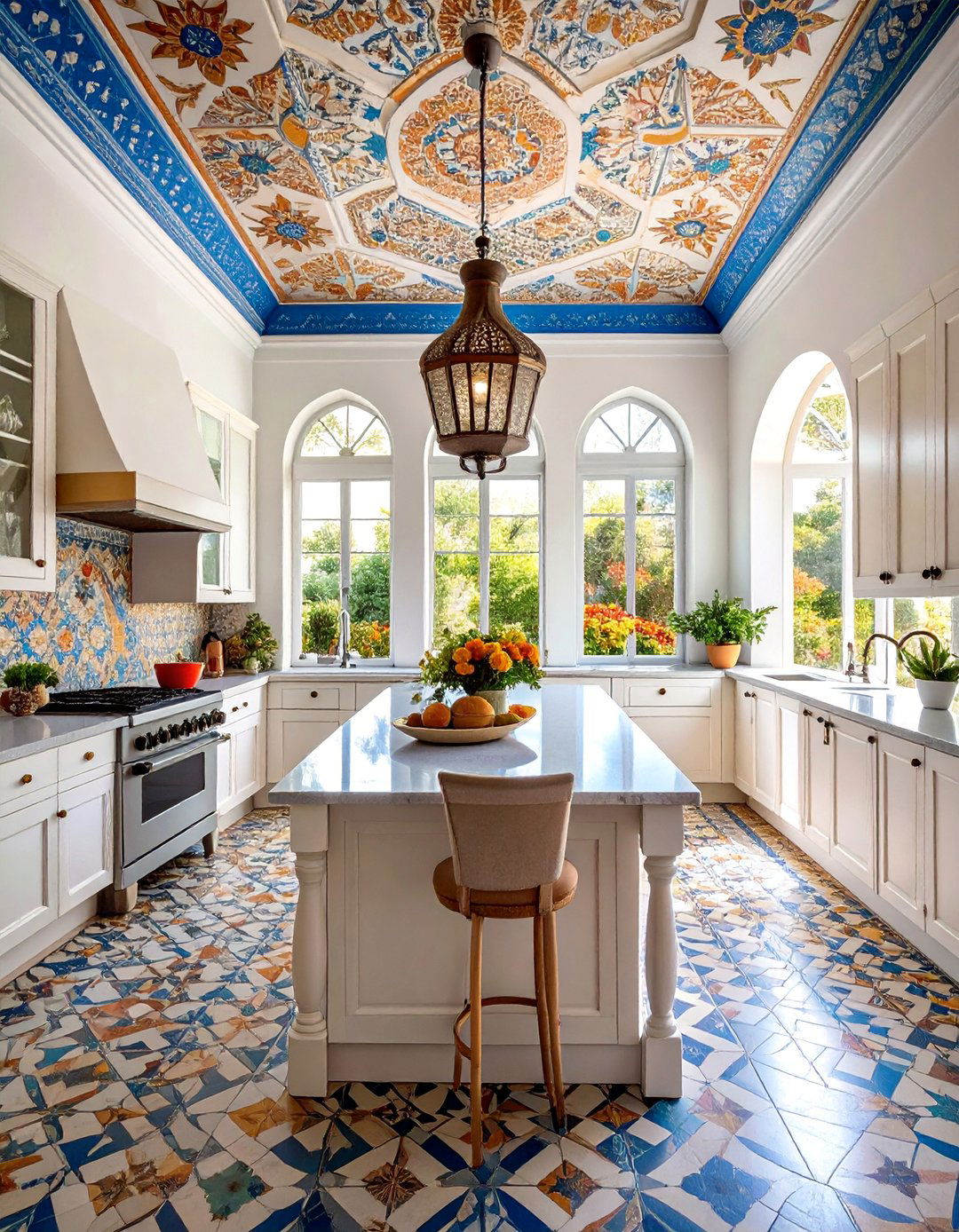 Moroccan Tile Pattern Ceiling - 25 Ceiling Wallpaper Ideas