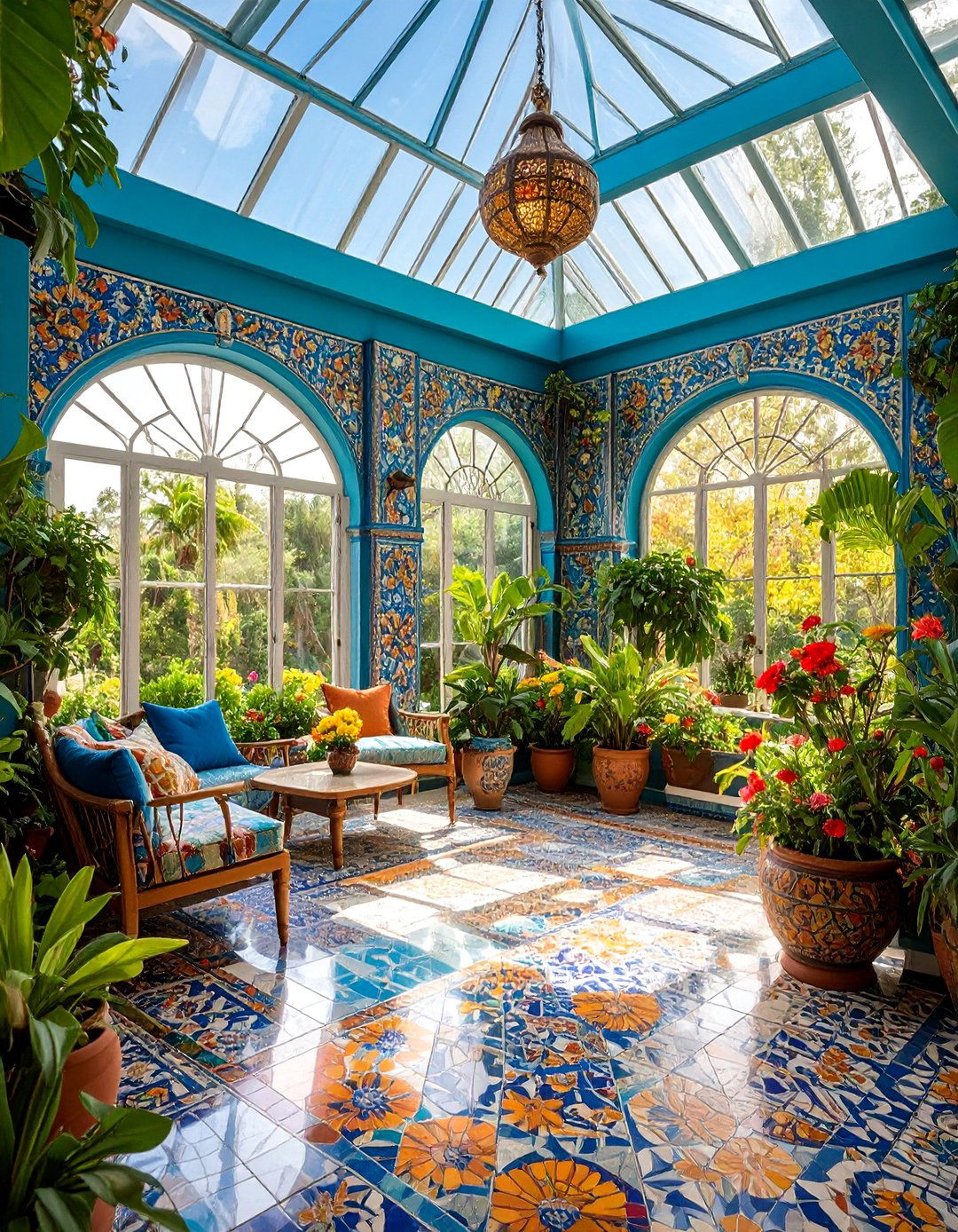 Mosaic Accent Border Combinations - 25 Sunroom Tile Floor Ideas