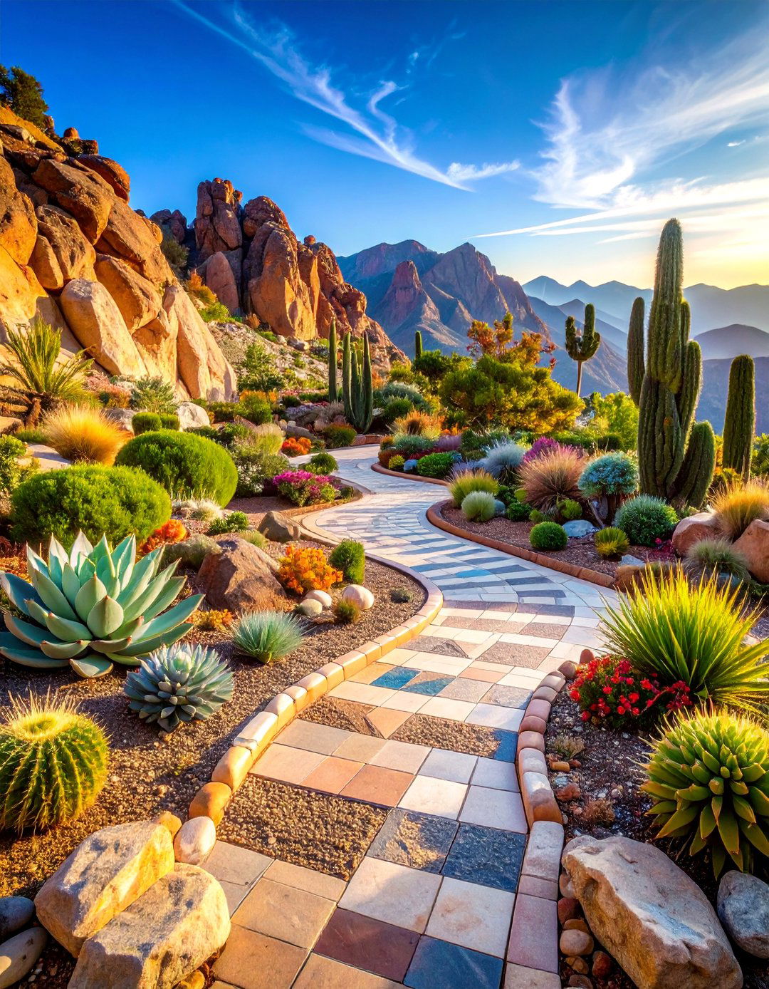 Mosaic Rock Garden Feature - 25 Mosaic Garden Ideas