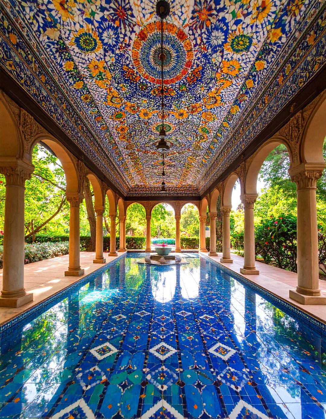 Mosaic Tile Art Ceiling - 25 patio ceiling ideas