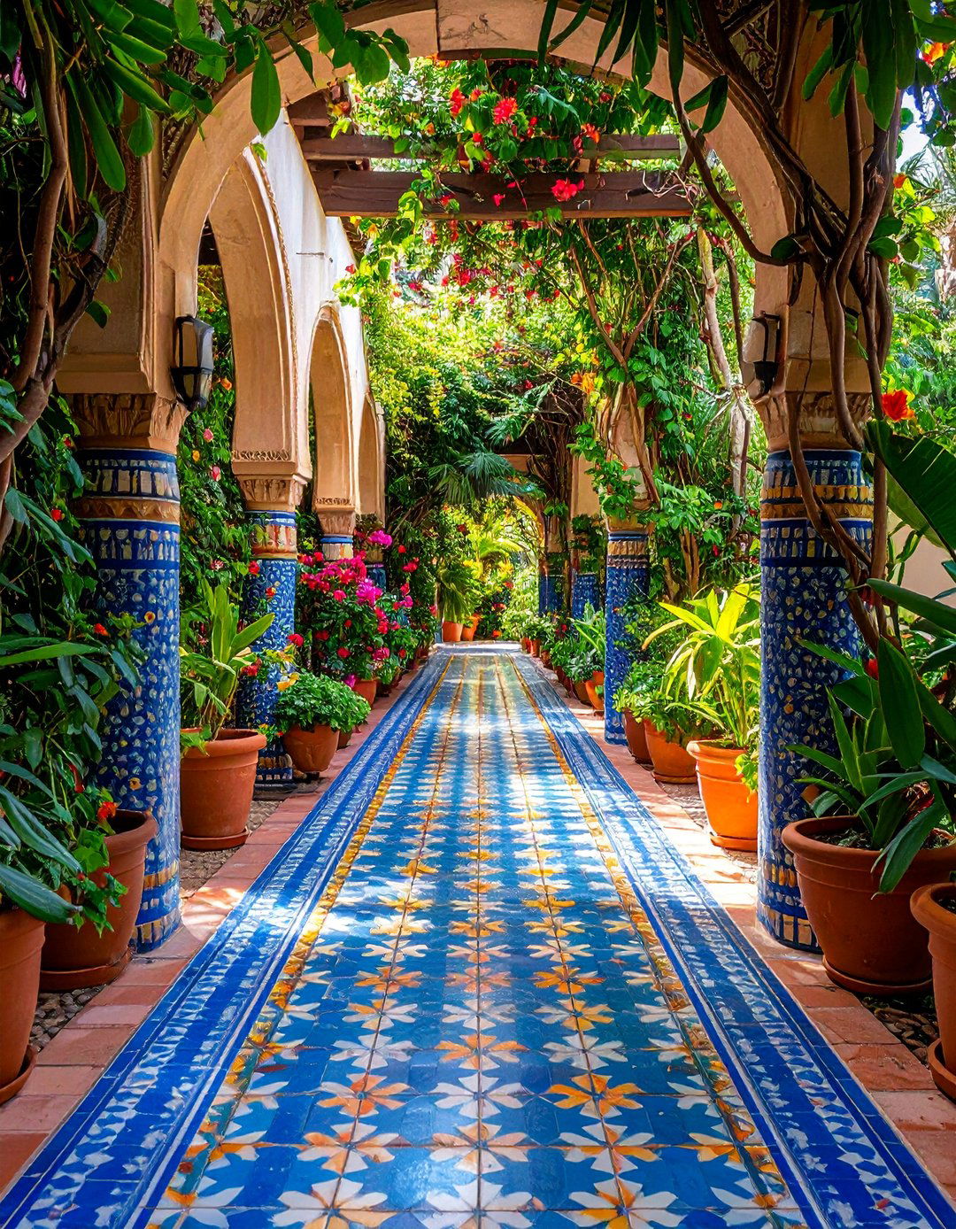 Mosaic Tile Walkway - 25 walkway ideas