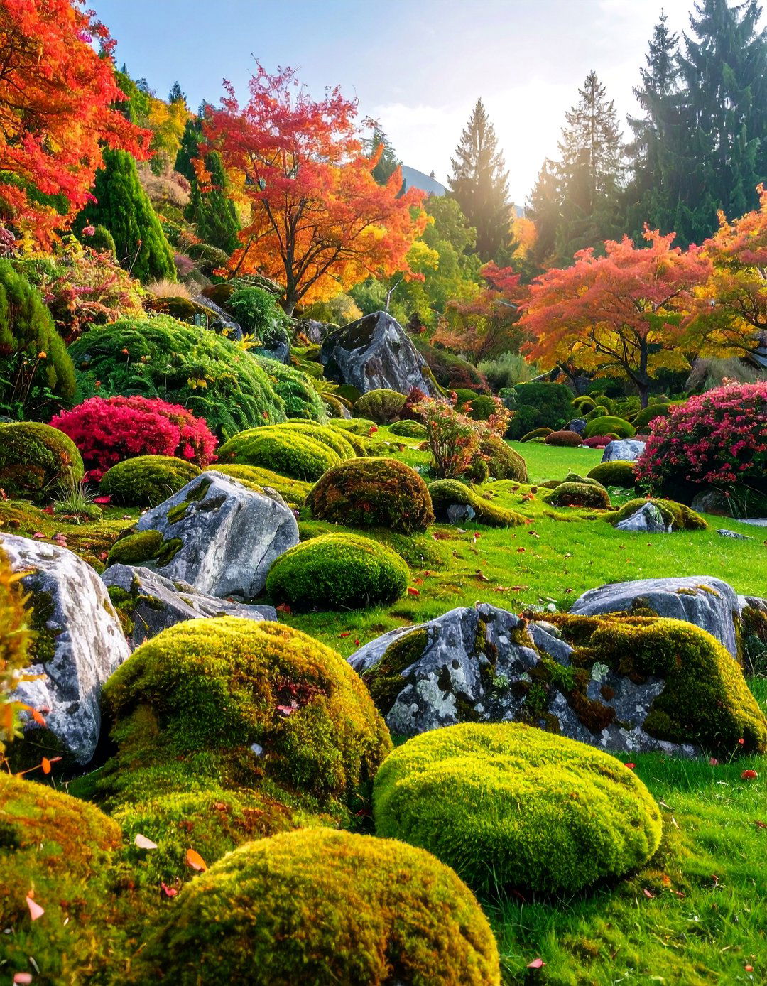 Moss Alpine Garden with Mountain Inspired Rock Features - 25 Moss Garden Ideas
