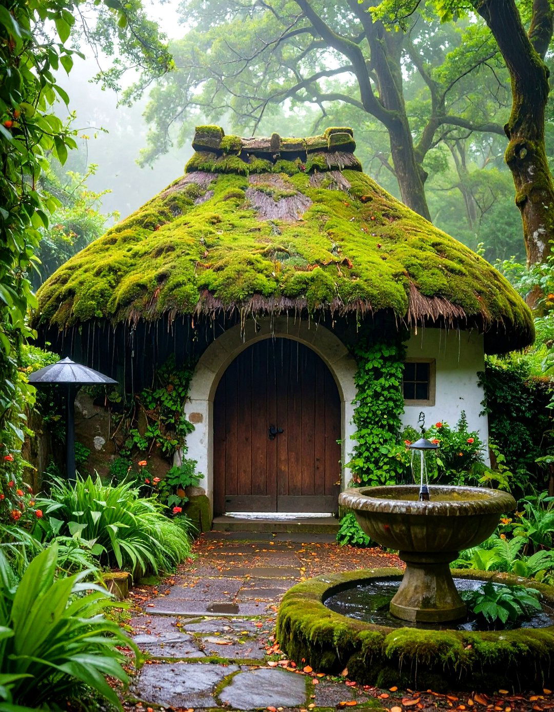 Moss Covered Thatched Roof Gate - 25 Japanese Garden Gate Design Ideas