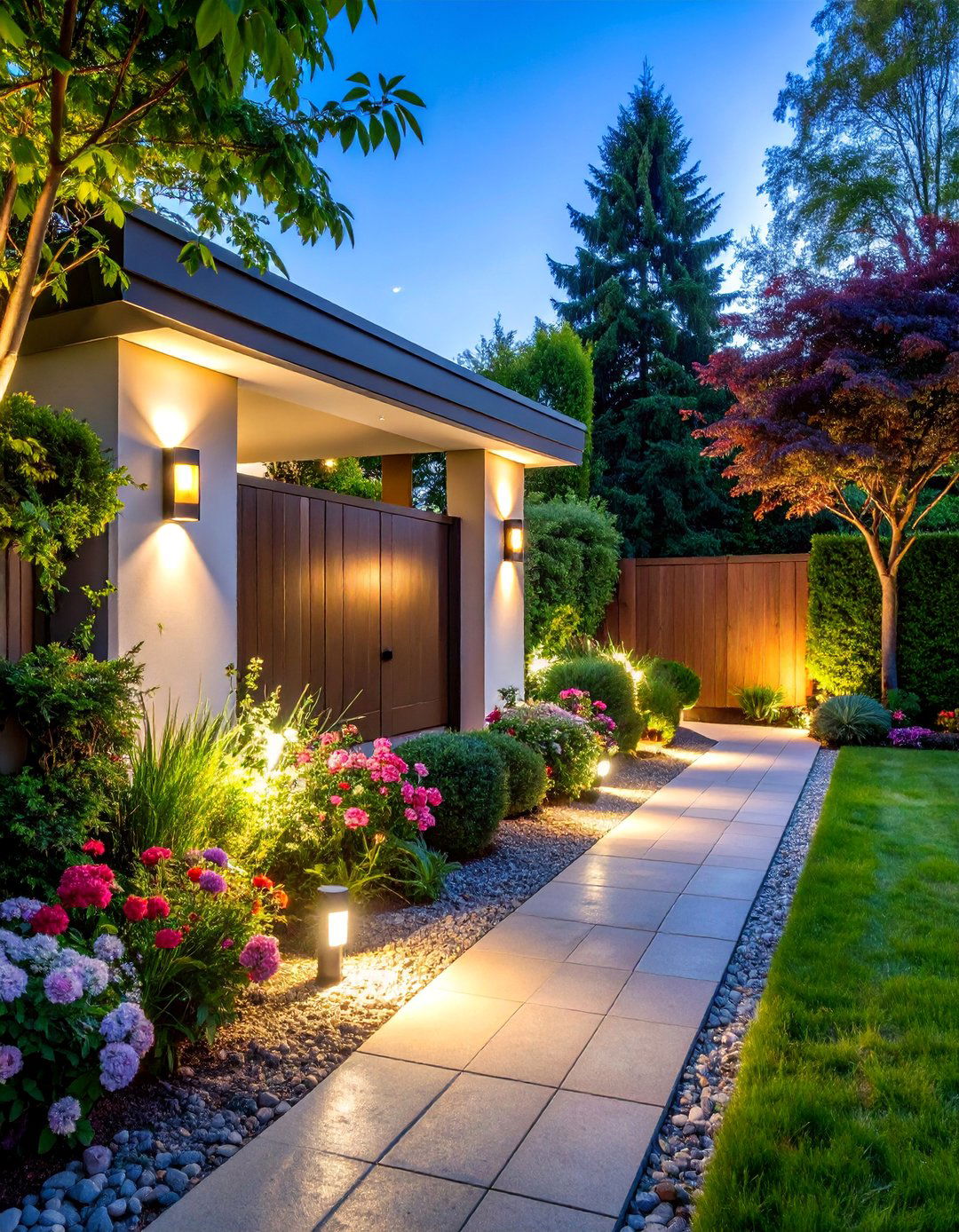 Motion Activated Security Lighting for Entry Points - 25 Garden Lighting Ideas
