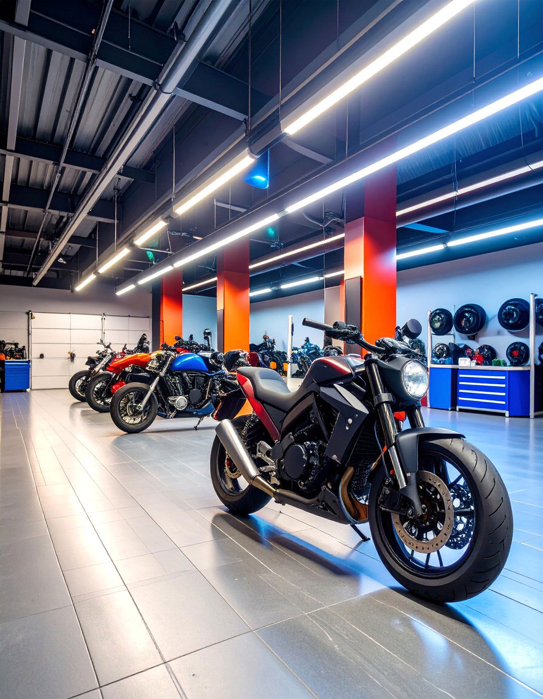 Motorcycle Display and Maintenance - 25 Garage Makeover Ideas