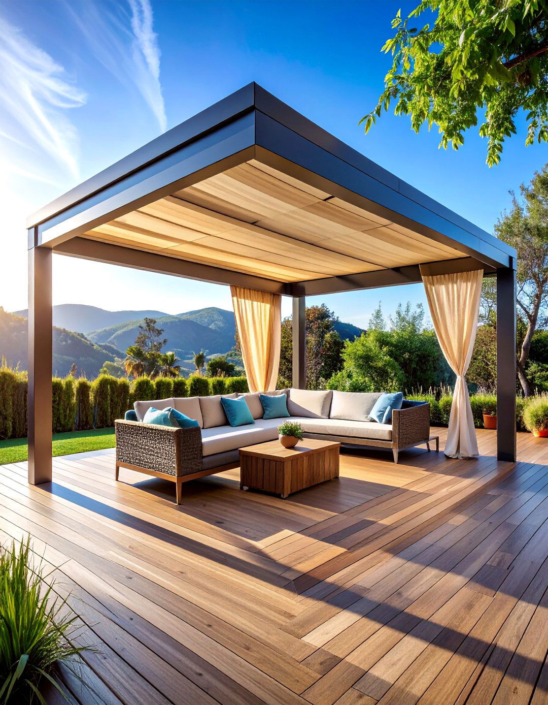 Motorized Retractable Pergola - 25 Deck Roof Ideas