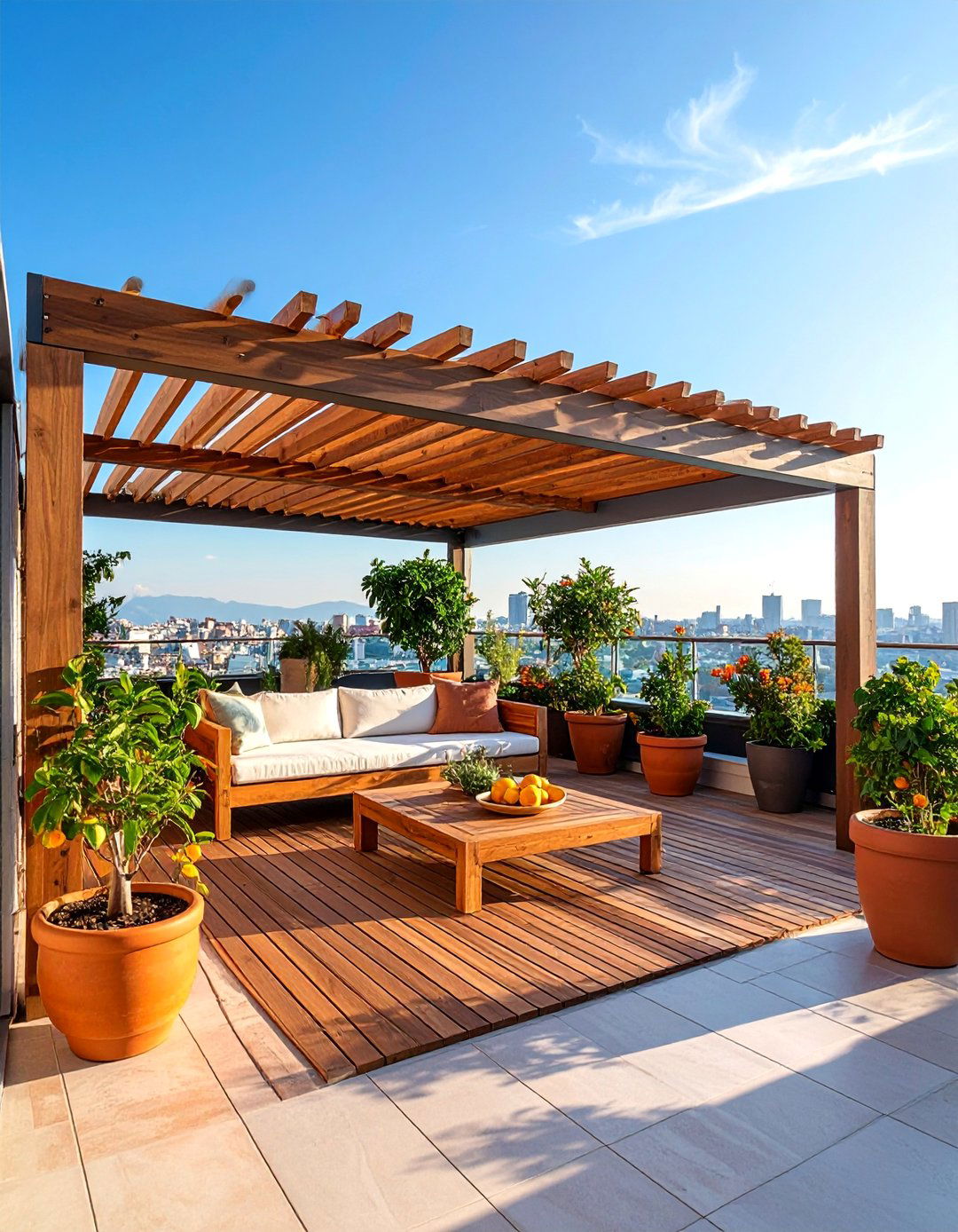Motorized Slatted Pergola Roof - 25 Pergola Roof Ideas