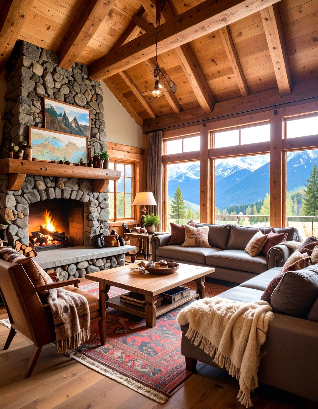 Mountain Hunting Cabin with Altitude Theme - 25 Hunting Man Cave Ideas