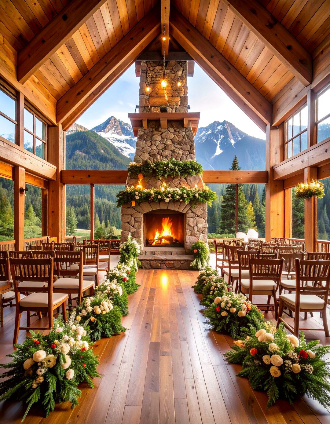 Mountain Lodge Wedding Ceremony with Alpine Views - 25 Wedding Ceremony Ideas