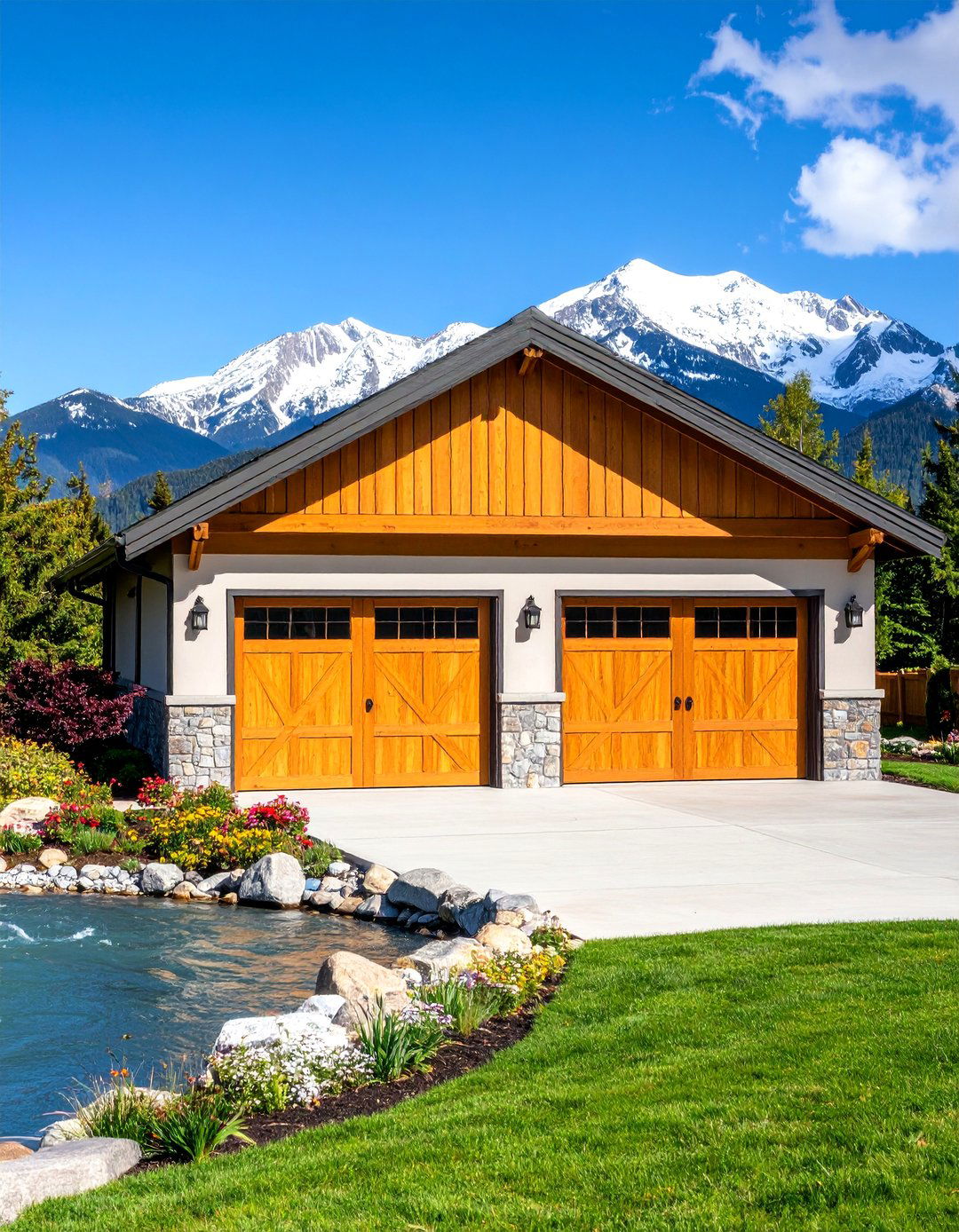 Mountain Valley Vista Garage Door Mural - 25 Garage Door Murals