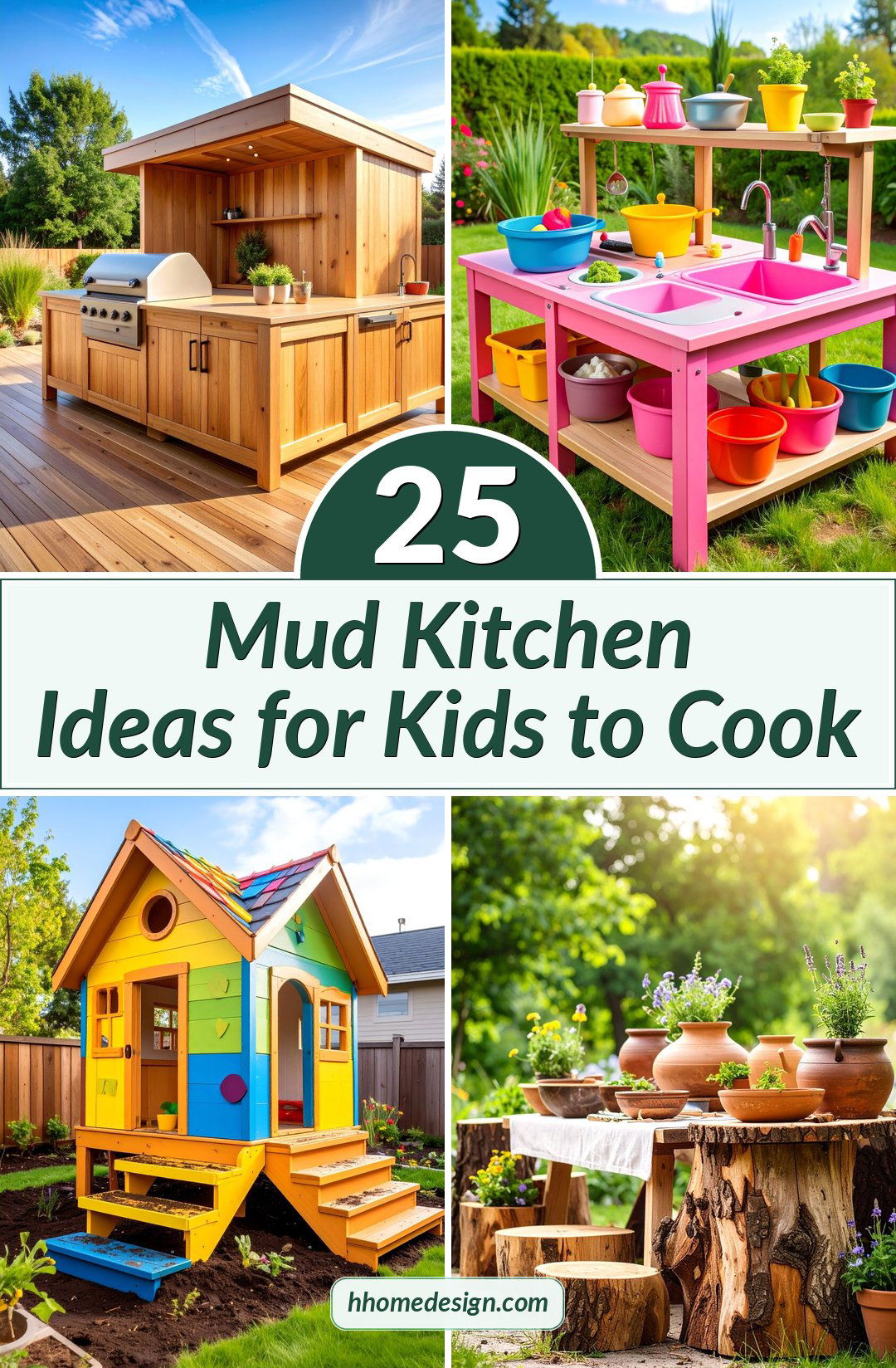 25 Mud Kitchen Ideas for Kids to Cook