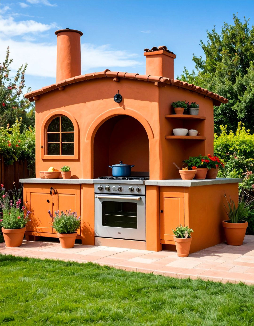 Mud Kitchen with Working Oven Box - 25 Mud Kitchen Ideas